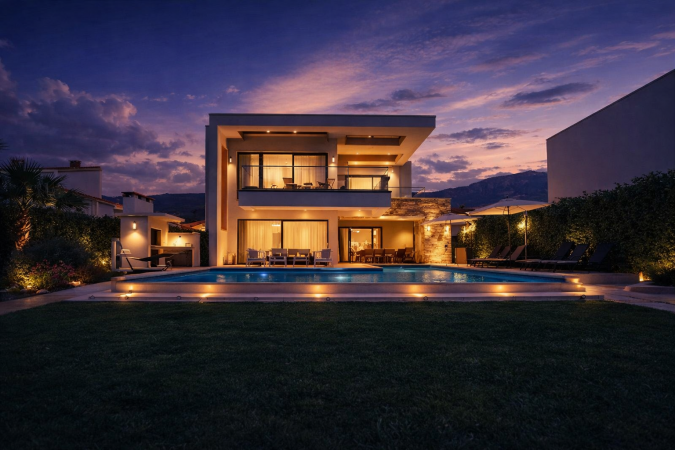 Villa Sea Star s infinity bazenom na samom moru, u Kaštel Kambelovcu - Split